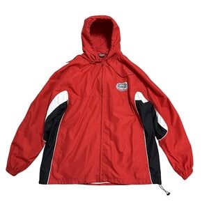 Daytona 500 Jacket Mens Large Red Black NASCAR Racing Pro Edge Hooded‎ 2007